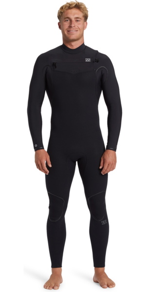 2026 Billabong Mens Furnace Natural 3/2mm Chest Zip Wetsuit ABYW100264 - Black